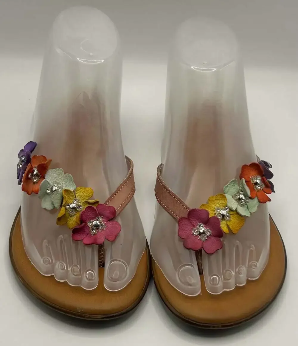 Italian Shoemakers Xolani Floral Rhinestone Wedge Sandals
